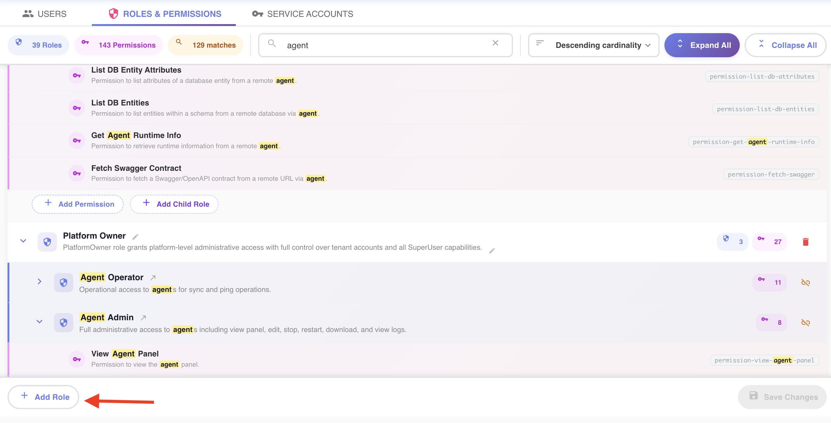 Add Role button