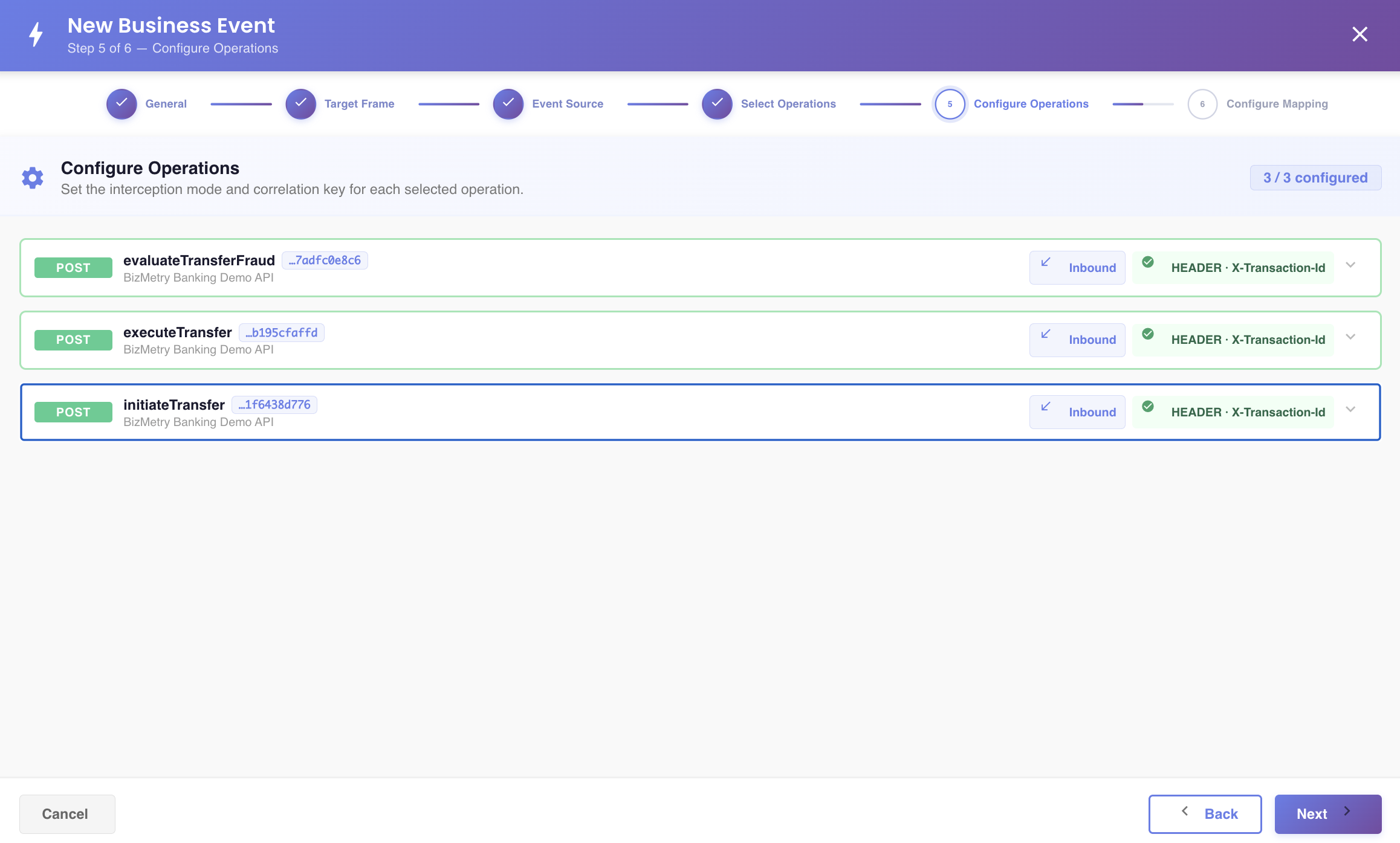 Step 5 - Configure Operations (overview)