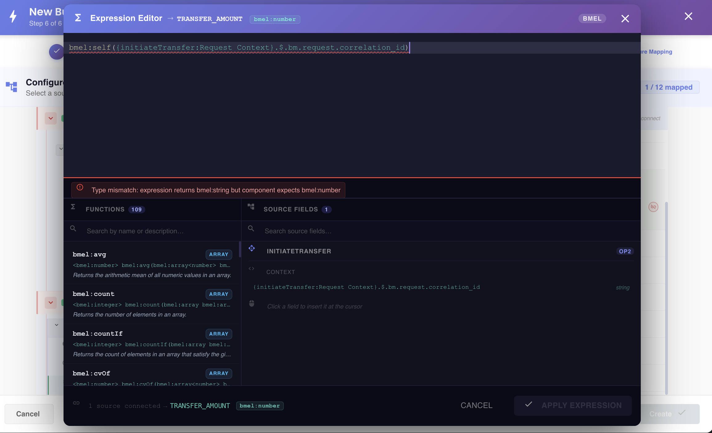 BMEL syntax error details