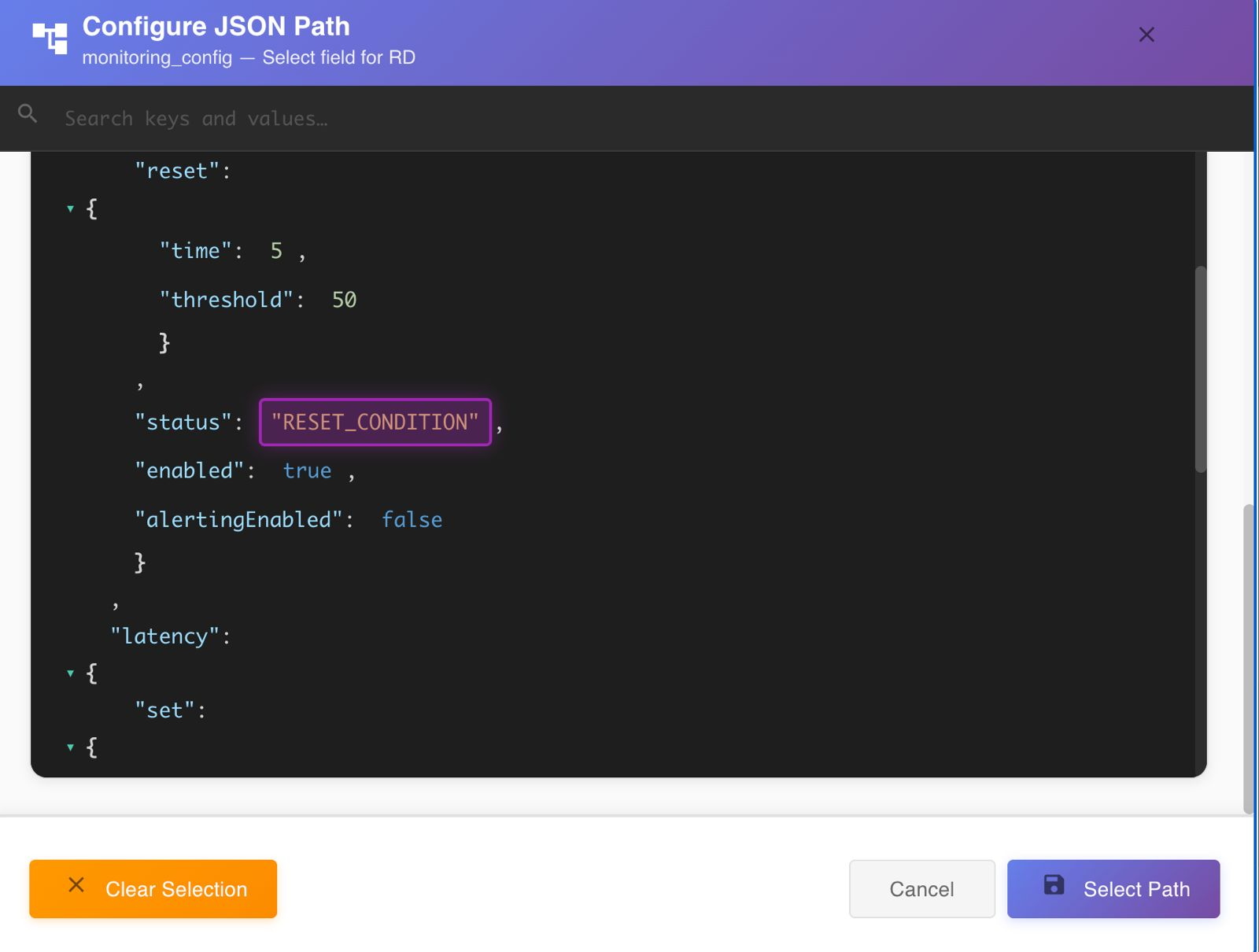 JSON Path Selector