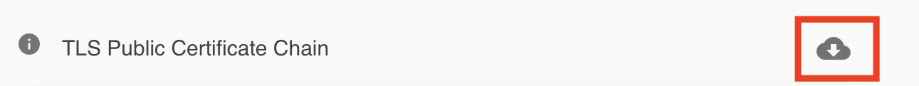Download Certificate Chain Button