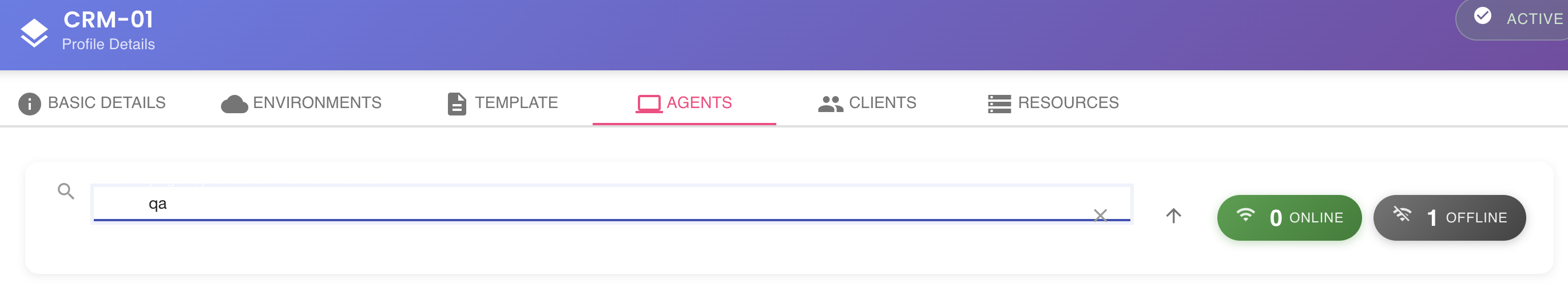 Search and Status Badges