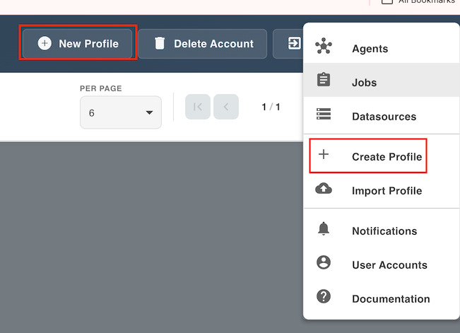 Profile Creation Entry
