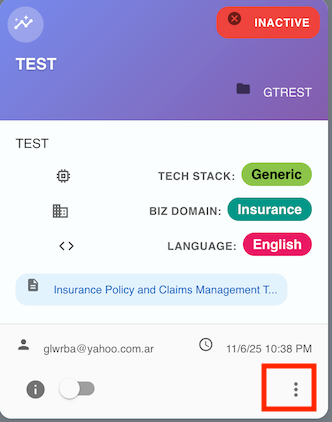 Profile Menu