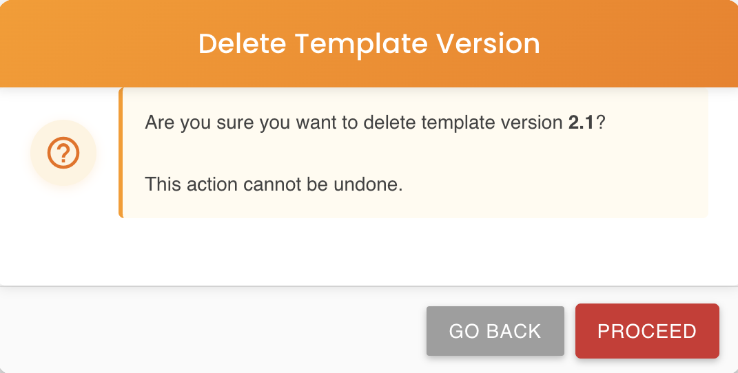 Delete Confirmation